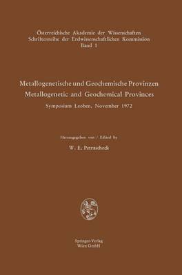 Book cover for Metallogenetische Und Geochemische Provinzen / Metallogenetic and Geochemical Provinces