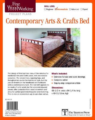 Book cover for Fine Woodworking's Contemporary Arts and Crafts Bed Plan