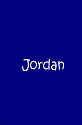 Cover of Jordan - Large Blue Personalized Notebook / Extended Lined Pages / Matte