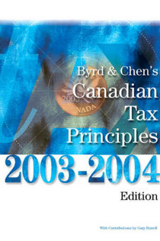 Cover of Canadian Tax Principles, 2003-2004 Edition