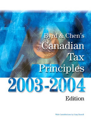 Book cover for Canadian Tax Principles, 2003-2004 Edition