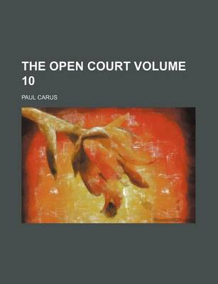 Book cover for The Open Court Volume 10