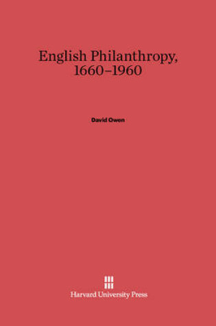 Cover of English Philanthropy, 1660-1960
