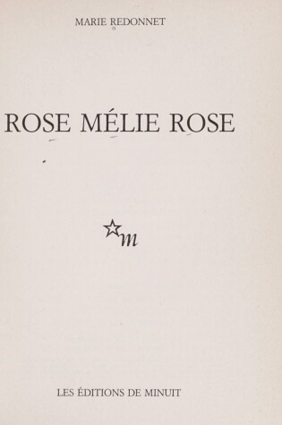 Cover of Rose Melie Rose