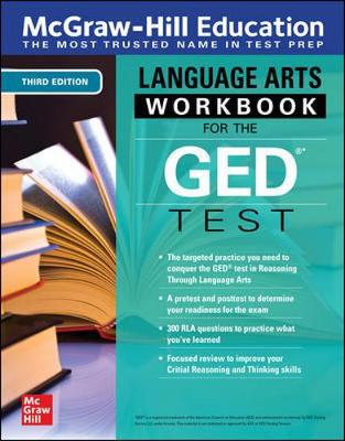 Book cover for McGraw-Hill Education Language Arts Workbook for the GED Test, Third Edition