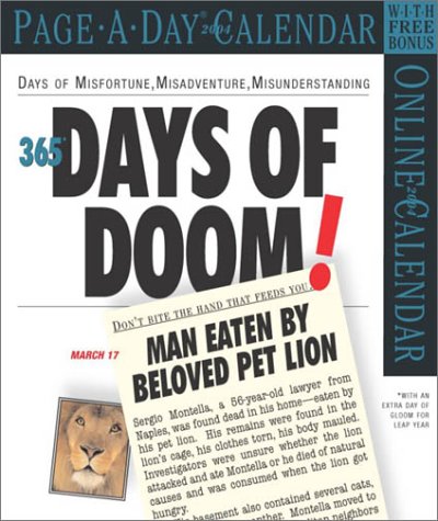 Book cover for Days of Doom! 2004 Diary