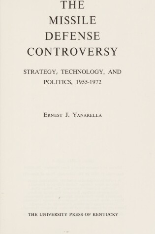 Cover of The Missile Defence Controversy