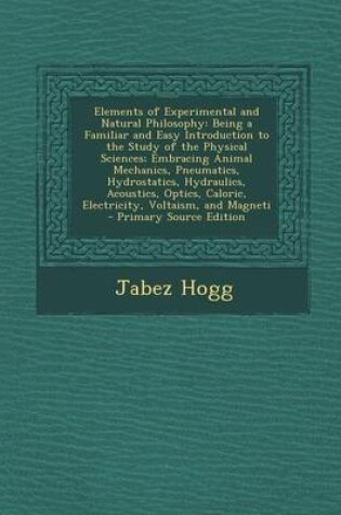 Cover of Elements of Experimental and Natural Philosophy