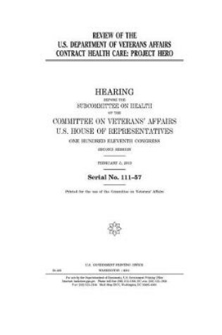 Cover of Review of the U.S. Department of Veterans Affairs contract health care