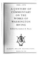 Book cover for Century of Commentary on the Works of Washington Irving, 1860-1974