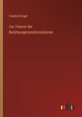 Book cover for Zur Theorie der Berührungstransformationen