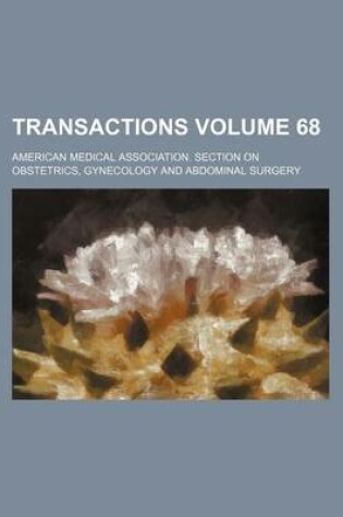 Cover of Transactions Volume 68