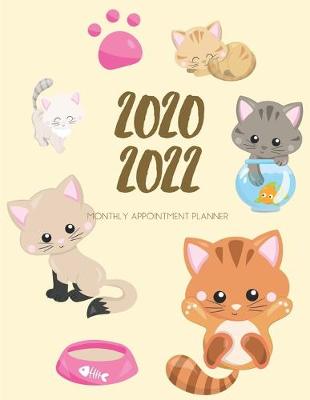 Book cover for 2020-2022 Three 3 Year Planner Kitten Cat Monthly Calendar Gratitude Agenda Schedule Organizer