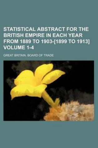 Cover of Statistical Abstract for the British Empire in Each Year from 1889 to 1903-[1899 to 1913] Volume 1-4