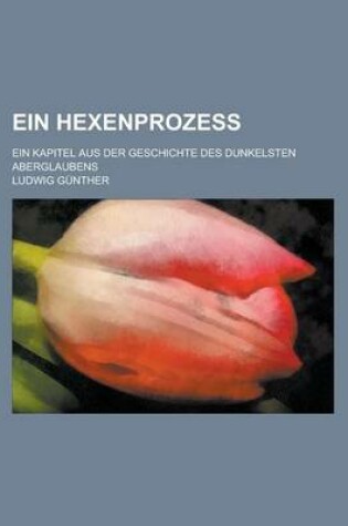 Cover of Ein Hexenprozess; Ein Kapitel Aus Der Geschichte Des Dunkelsten Aberglaubens