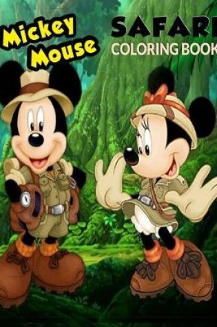 Cover of Mickey Mouse Safari Coloring Book.