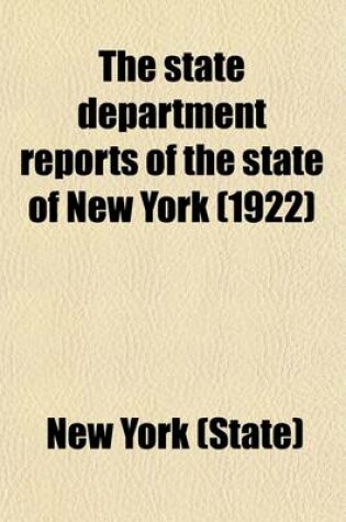 Cover of The State Department Reports of the State of New York (Volume 27, Nos. 176-189)