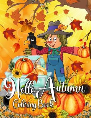 Book cover for hello autumn coloring book