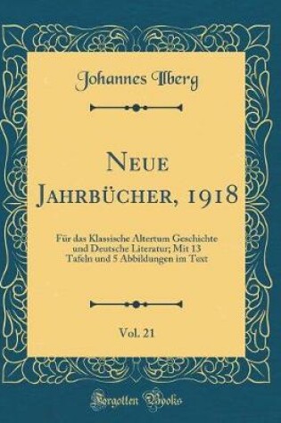 Cover of Neue Jahrbücher, 1918, Vol. 21