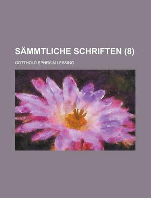 Book cover for Sammtliche Schriften (8 )