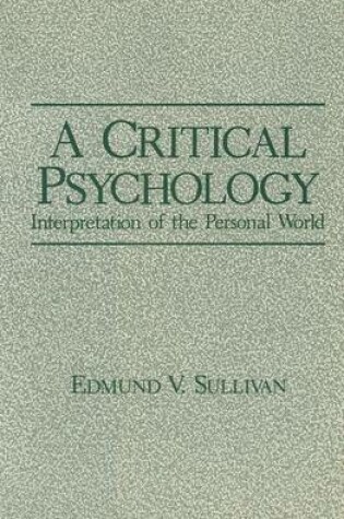 Cover of A Critical Psychology