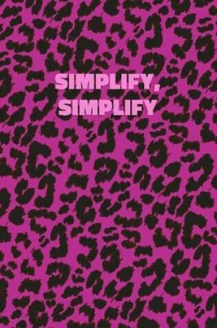 Cover of Simplify, Simplify