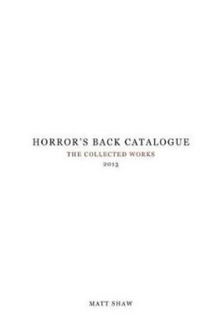 Cover of Horror's Back Catalogue