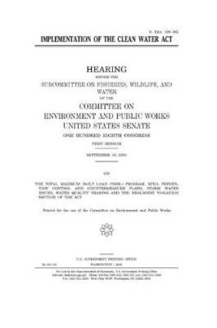 Cover of Implementation of the Clean Water Act