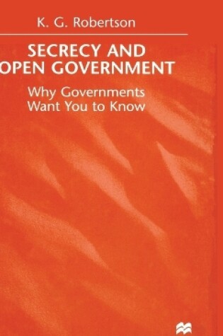 Cover of Secrecy and Open Government