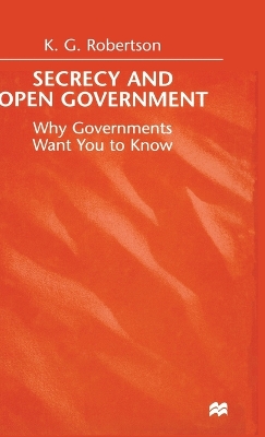 Book cover for Secrecy and Open Government