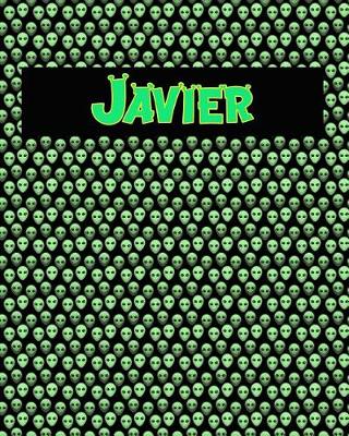 Book cover for 120 Page Handwriting Practice Book with Green Alien Cover Javier