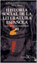 Book cover for Historia Social de la Literatura Espanola III