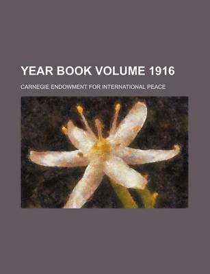 Book cover for Year Book Volume 1916