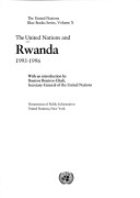 Cover of The United Nations and Rwanda, 1993-96