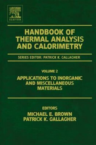 Cover of Handbook of Thermal Analysis and Calorimetry