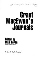 Book cover for Grant MacEwan's Journals