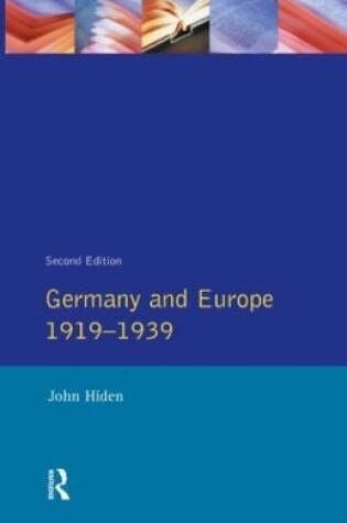 Cover of Germany and Europe 1919-1939