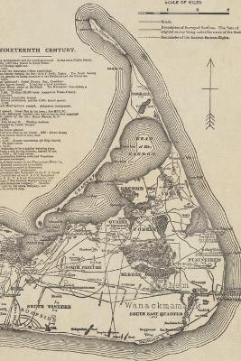 Cover of Nantucket, Massachusetts Vintage Map Field Journal Notebook, 50 pages/25 sheets, 4x6