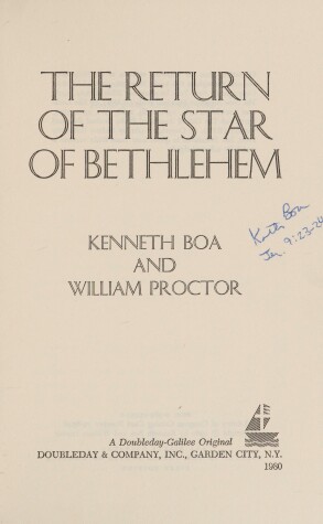 Book cover for The Return of the Star of Bethlehem