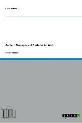 Cover of Content Management Systeme Im Web