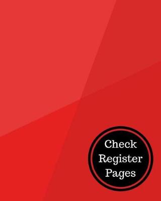 Book cover for Check Register Pages