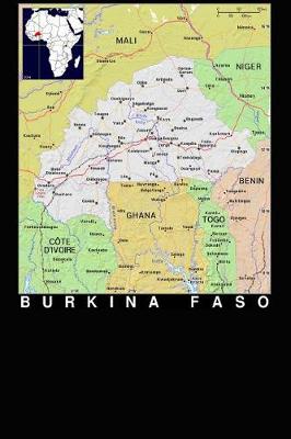 Book cover for Modern Day Color Map of the Nation Burkina Faso in Africa Journal