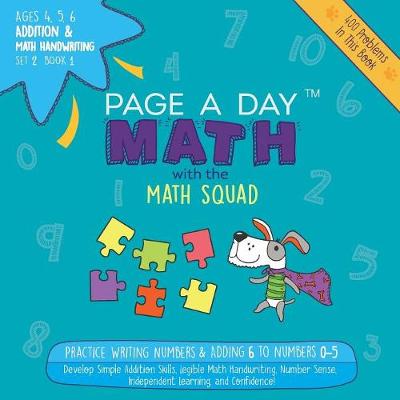 Book cover for Page a Day Math Addition & Math Handwriting Book 1 Set 2