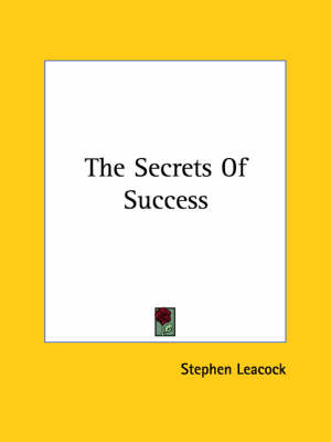 Book cover for The Secrets of Success