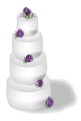 Cover of Wedding Journal Lavender Roses Tiered Wedding Cake