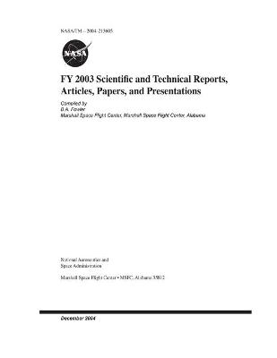 Book cover for FY 2003 Scientific and Technical Reports, Articles, Papers, and Presentations