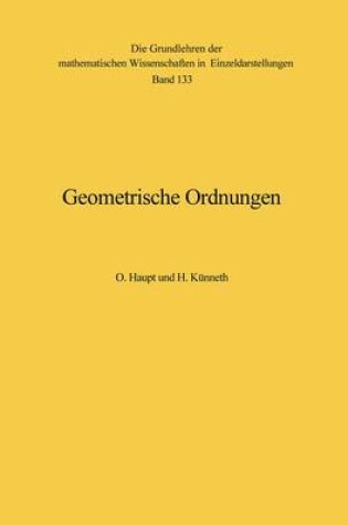 Cover of Geometrische Ordnungen