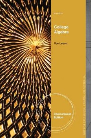 Cover of College Algebra, International Edition