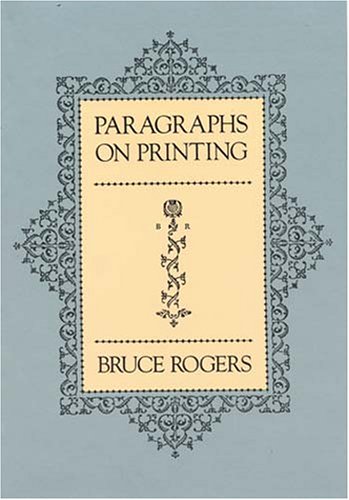 Book cover for Paragraphs on Printing