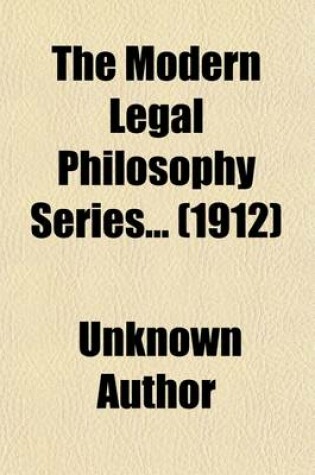 Cover of The Modern Legal Philosophy Series (Volume 3)